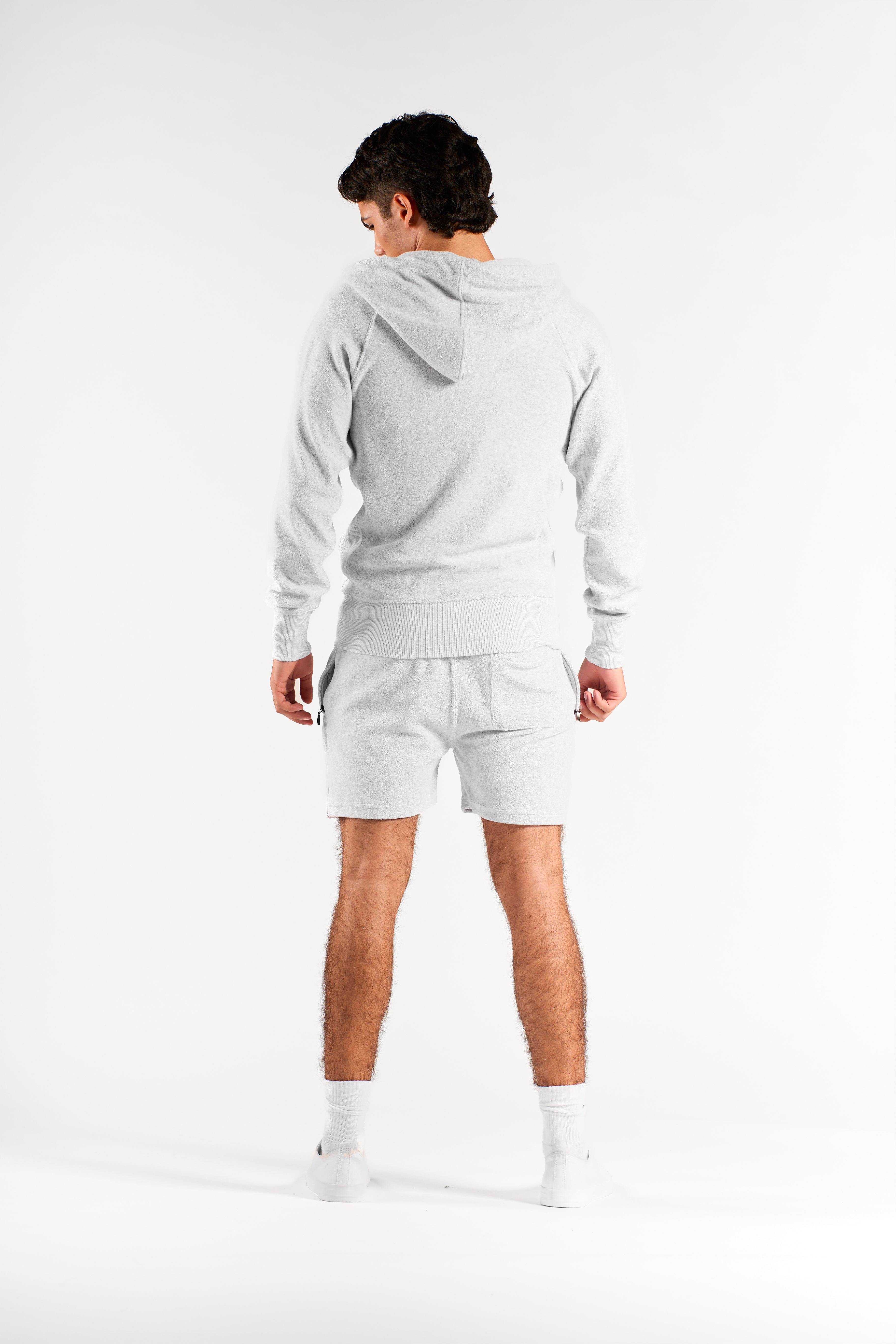 Hoodzip Unisex Terry Light Grey