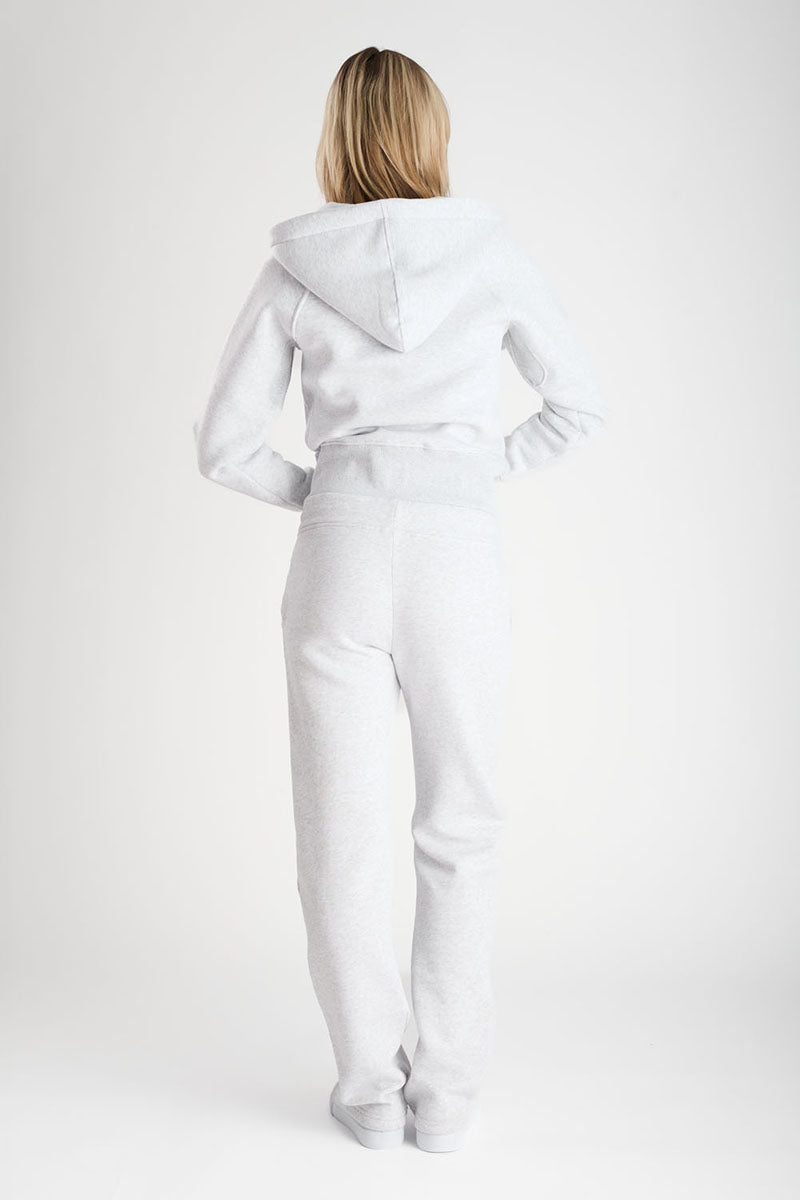 Hoodzip Girl Cropped Light Grey