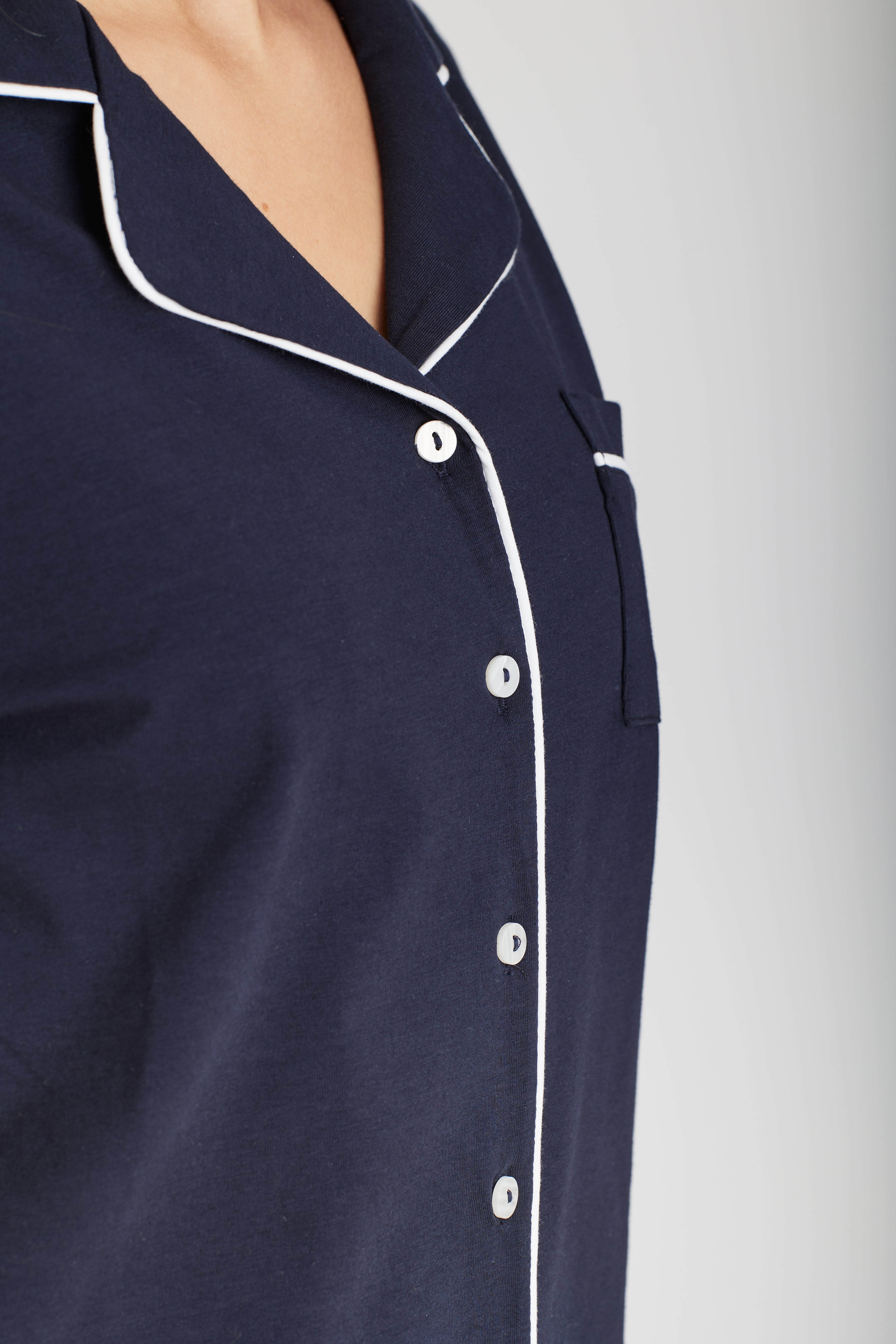 Easy Hours Pyjamas Skjorte navy