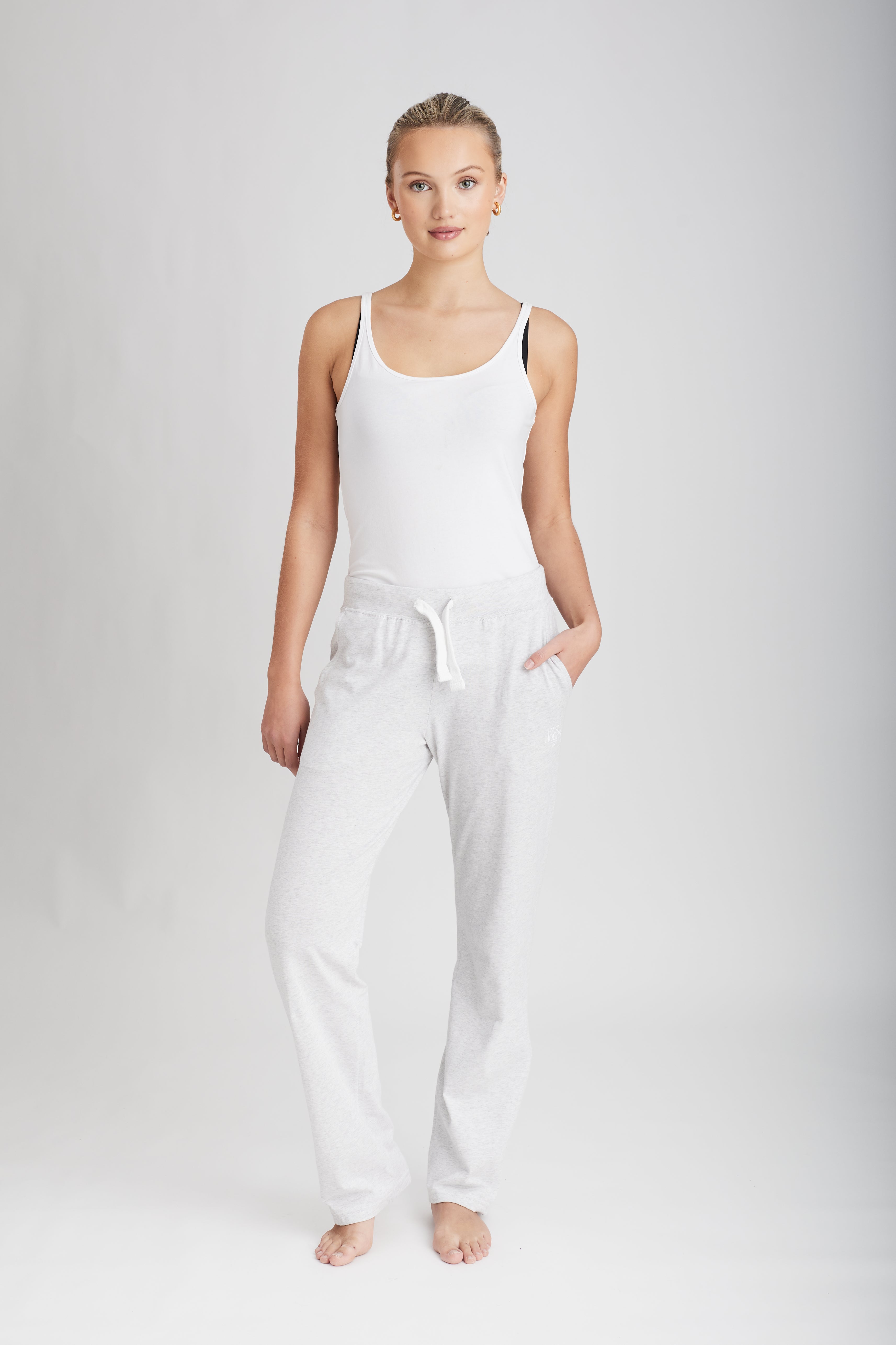 Easy hours sett: Skjorte + pysjamasbukse + sleep mask - Light grey