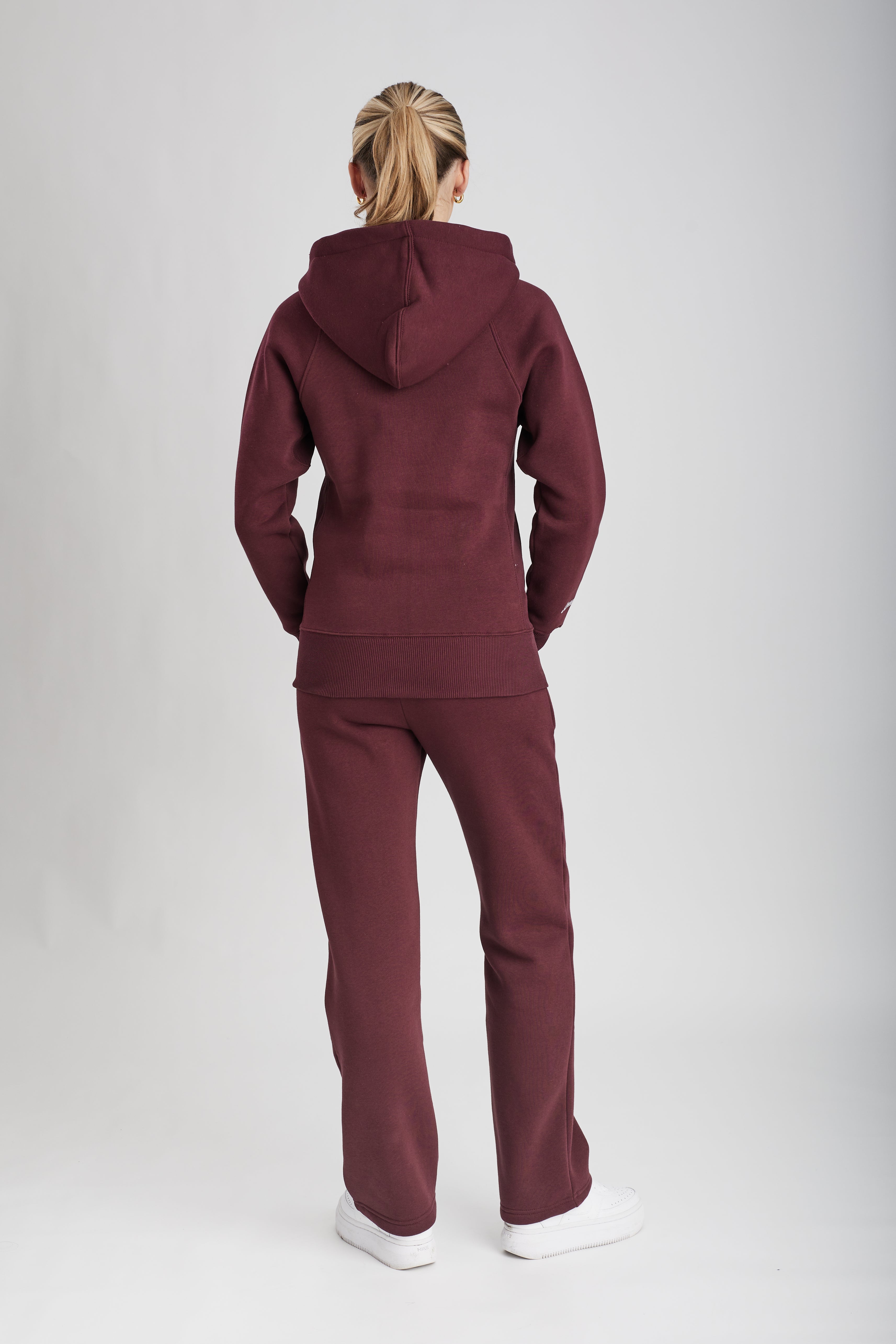 Sweatpants Girl Straight Leg Bordeaux Burgunder