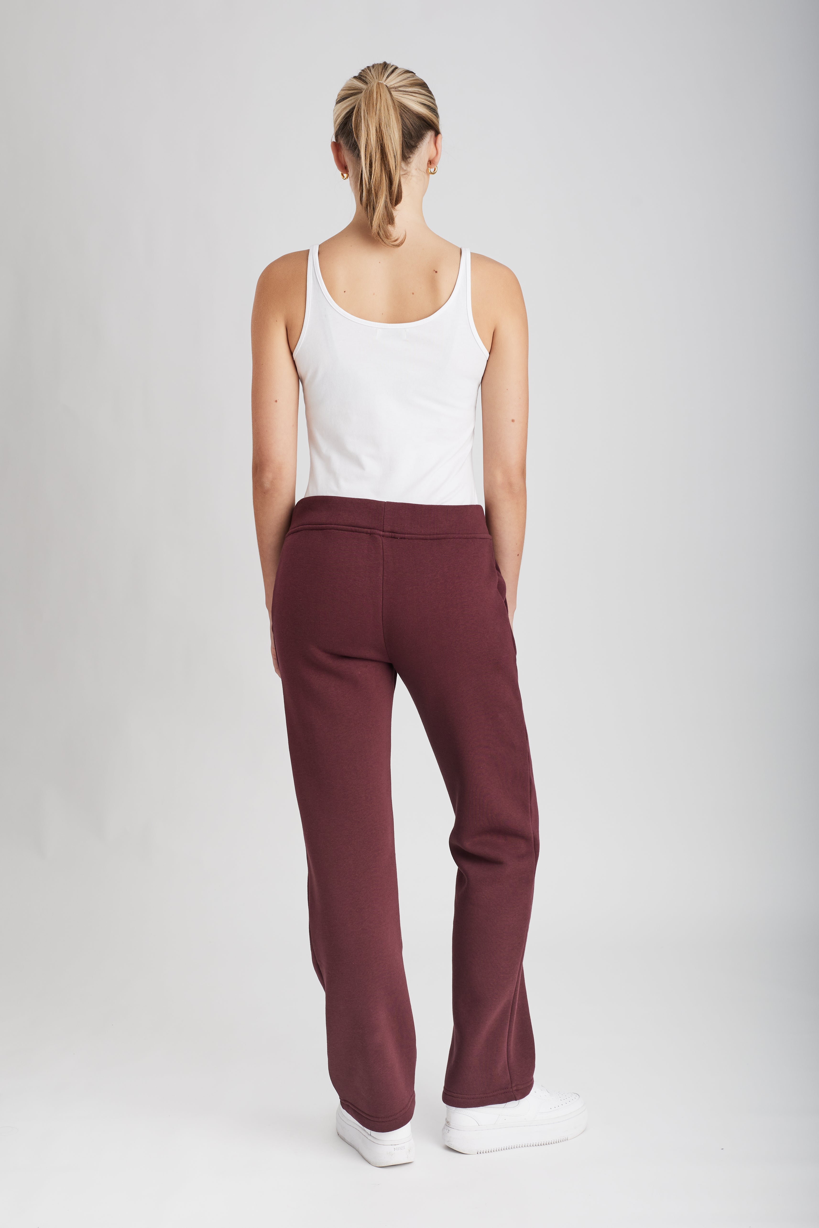Sweatpants Girl Straight Leg Bordeaux Burgunder