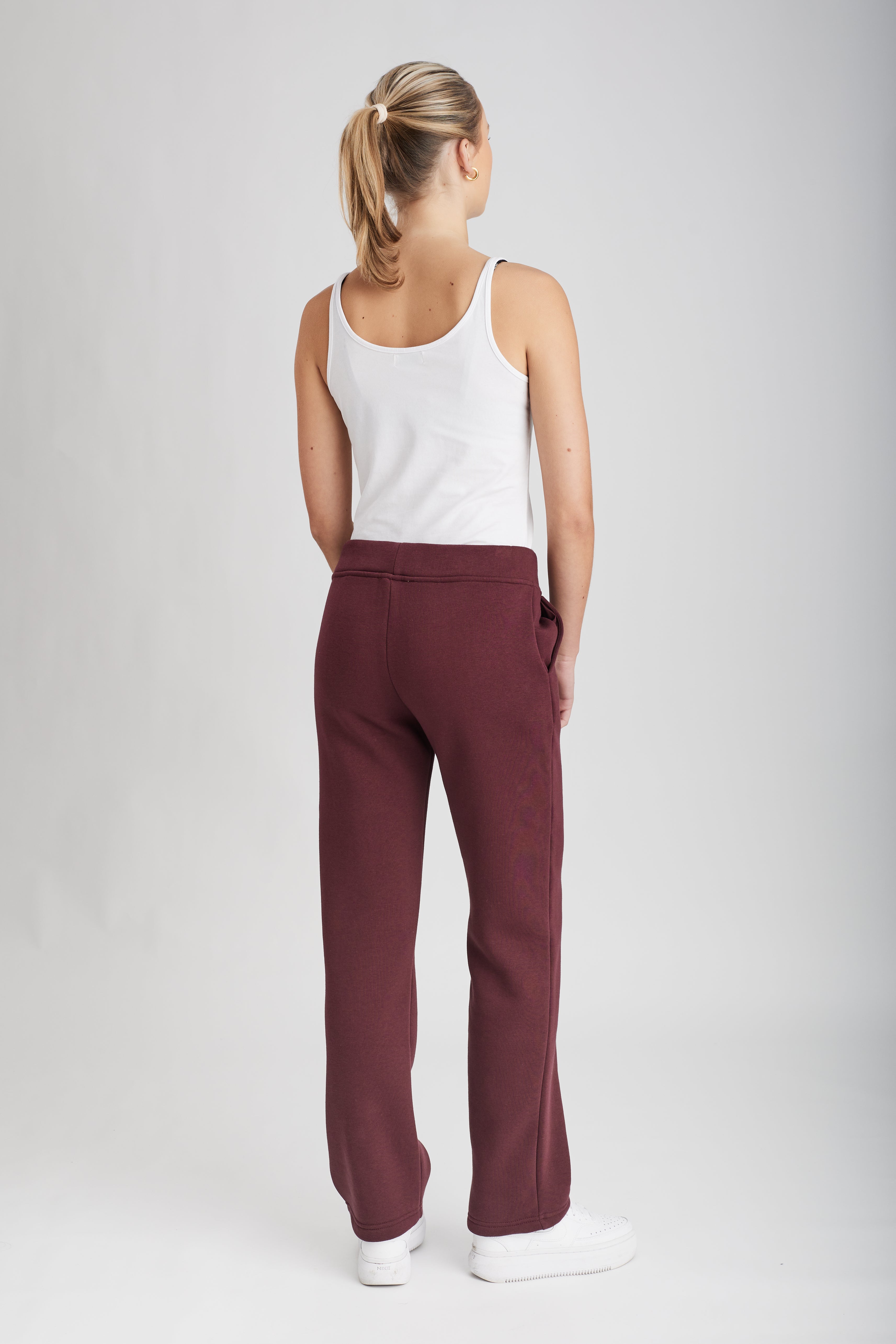 Sweatpants Girl Straight Leg Bordeaux Burgunder