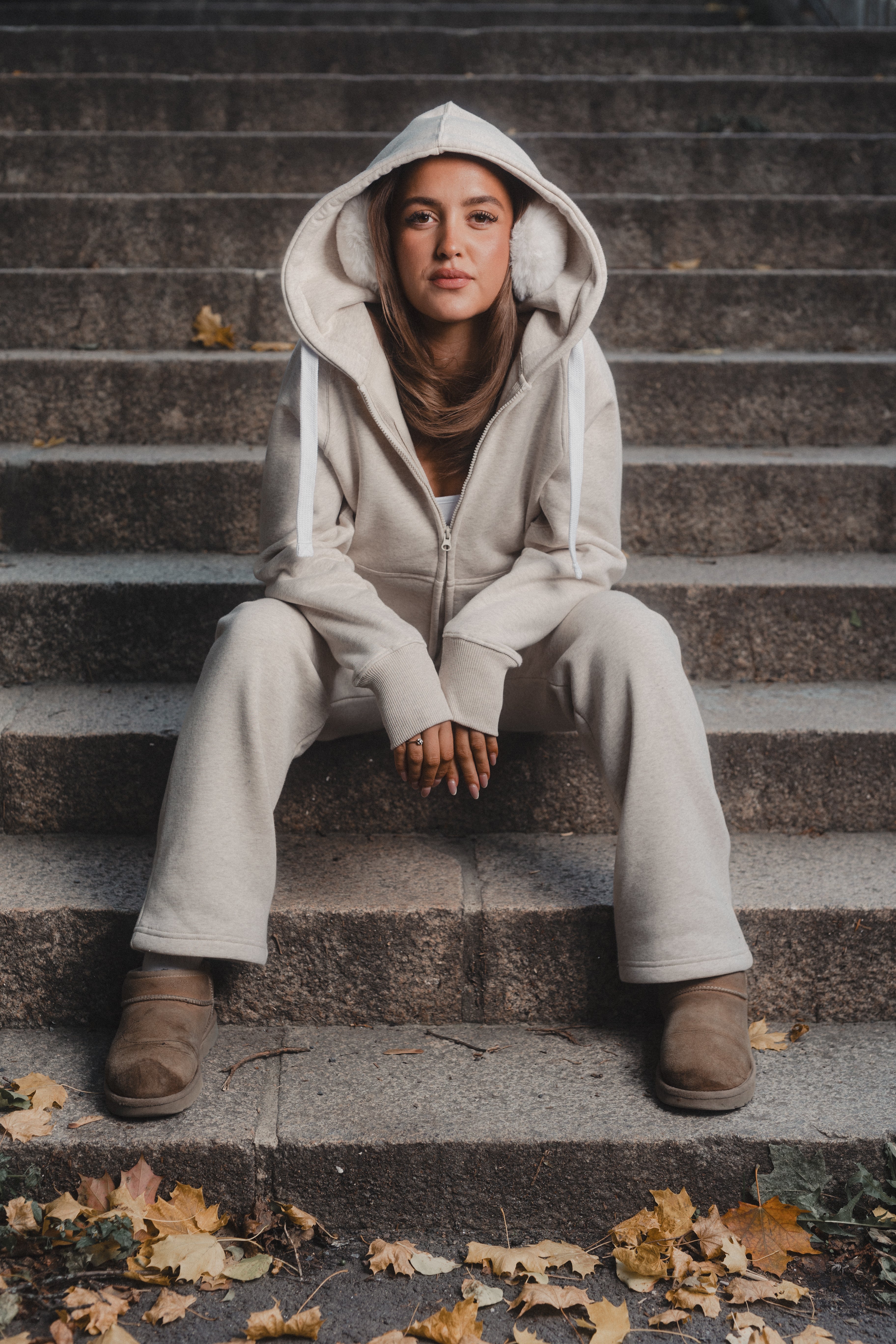 Sweatpants Girl Straight Latte melange