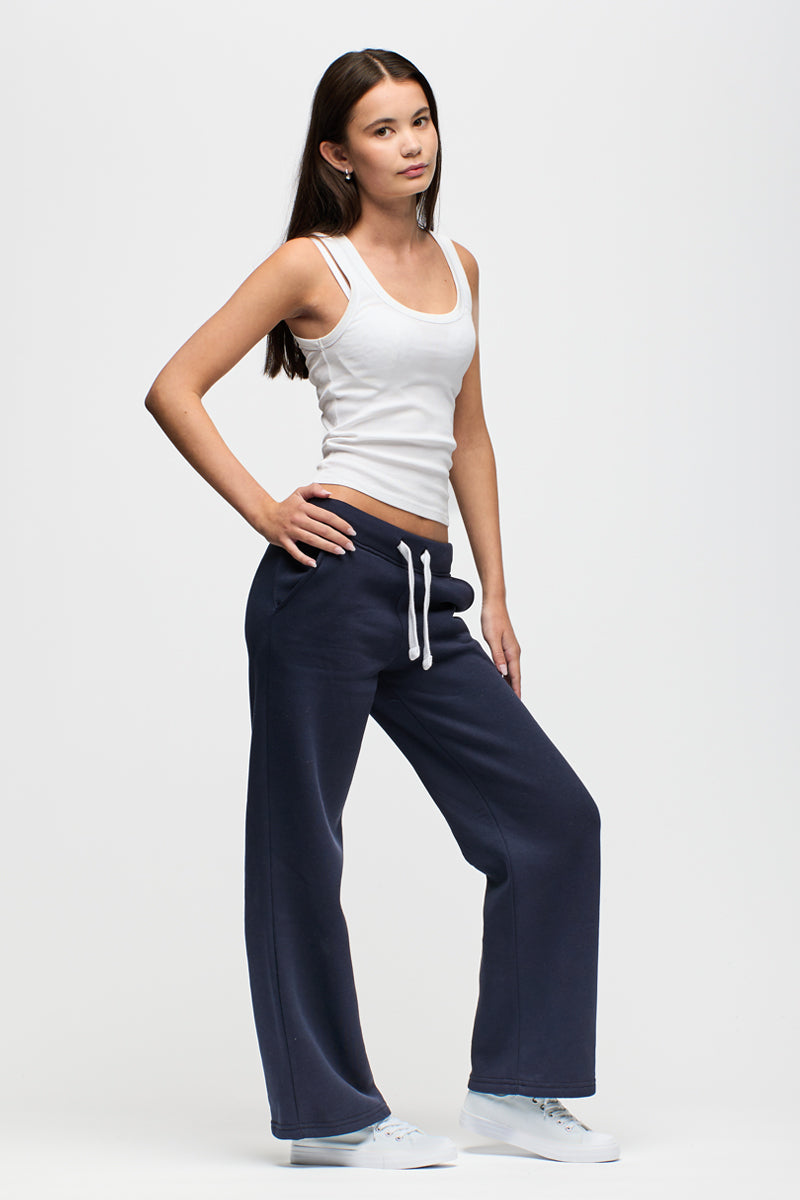 Sweatpants Girl Straight Wide Navy