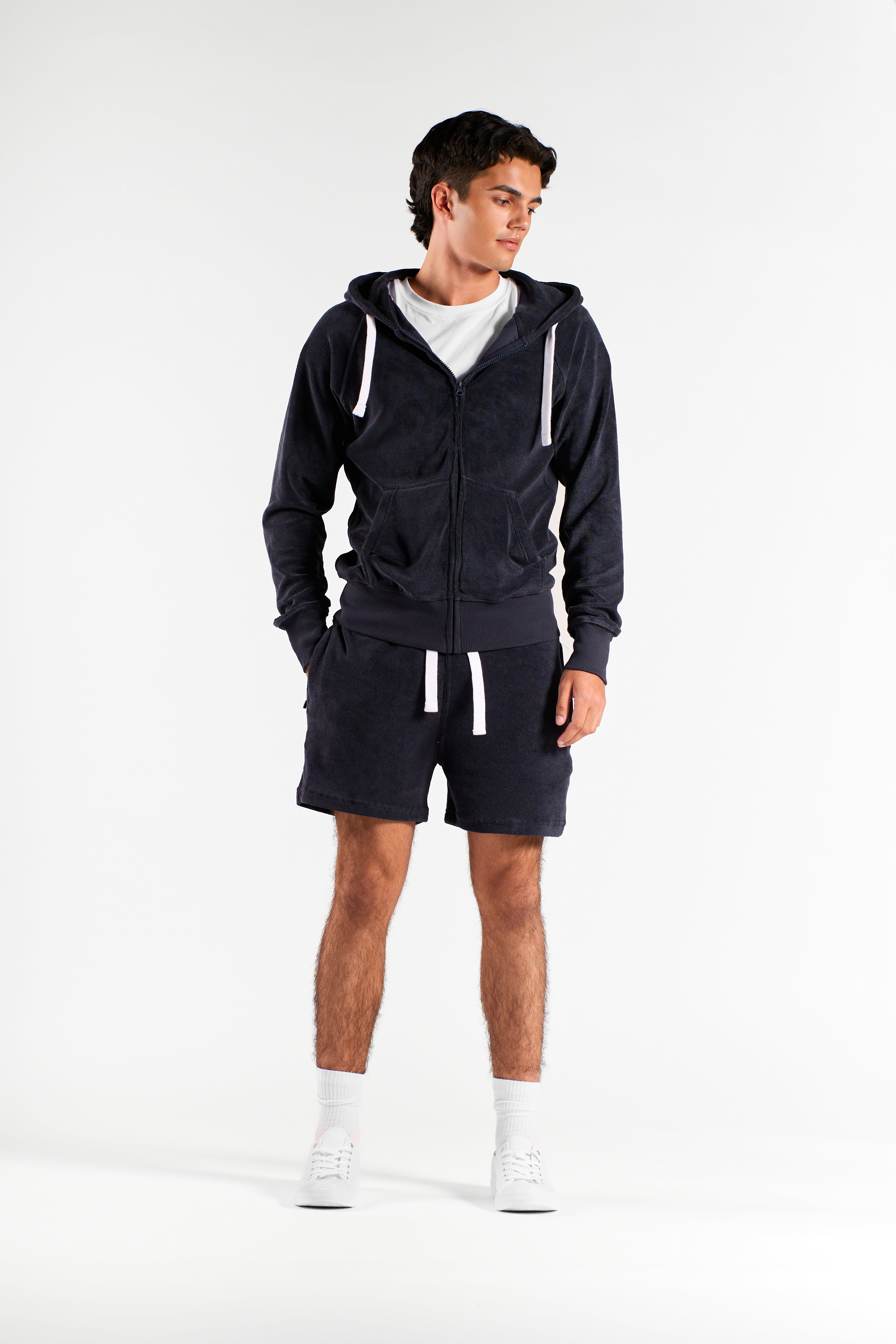 Hoodzip Unisex Terry Navy