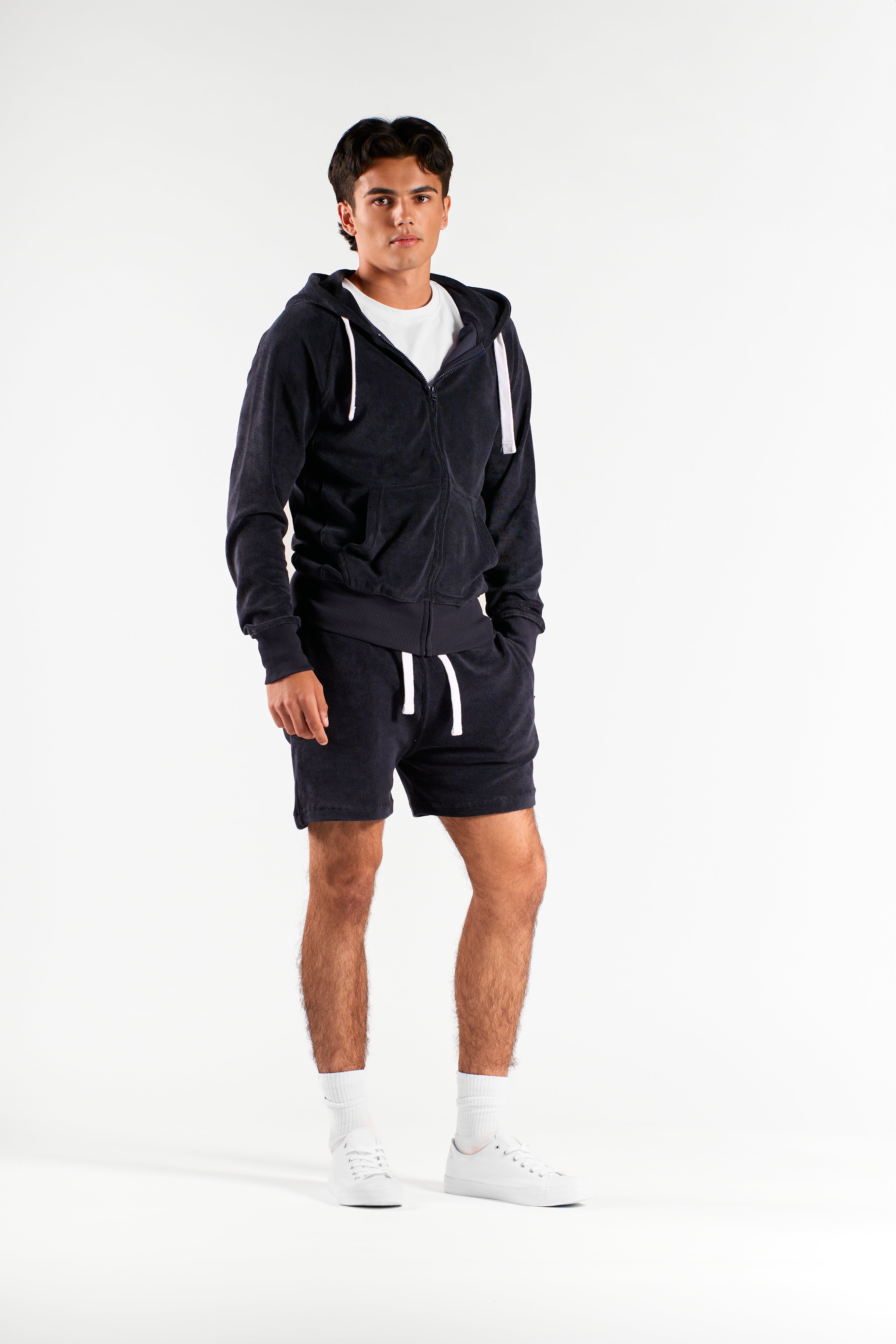 Hoodzip Unisex Terry Navy