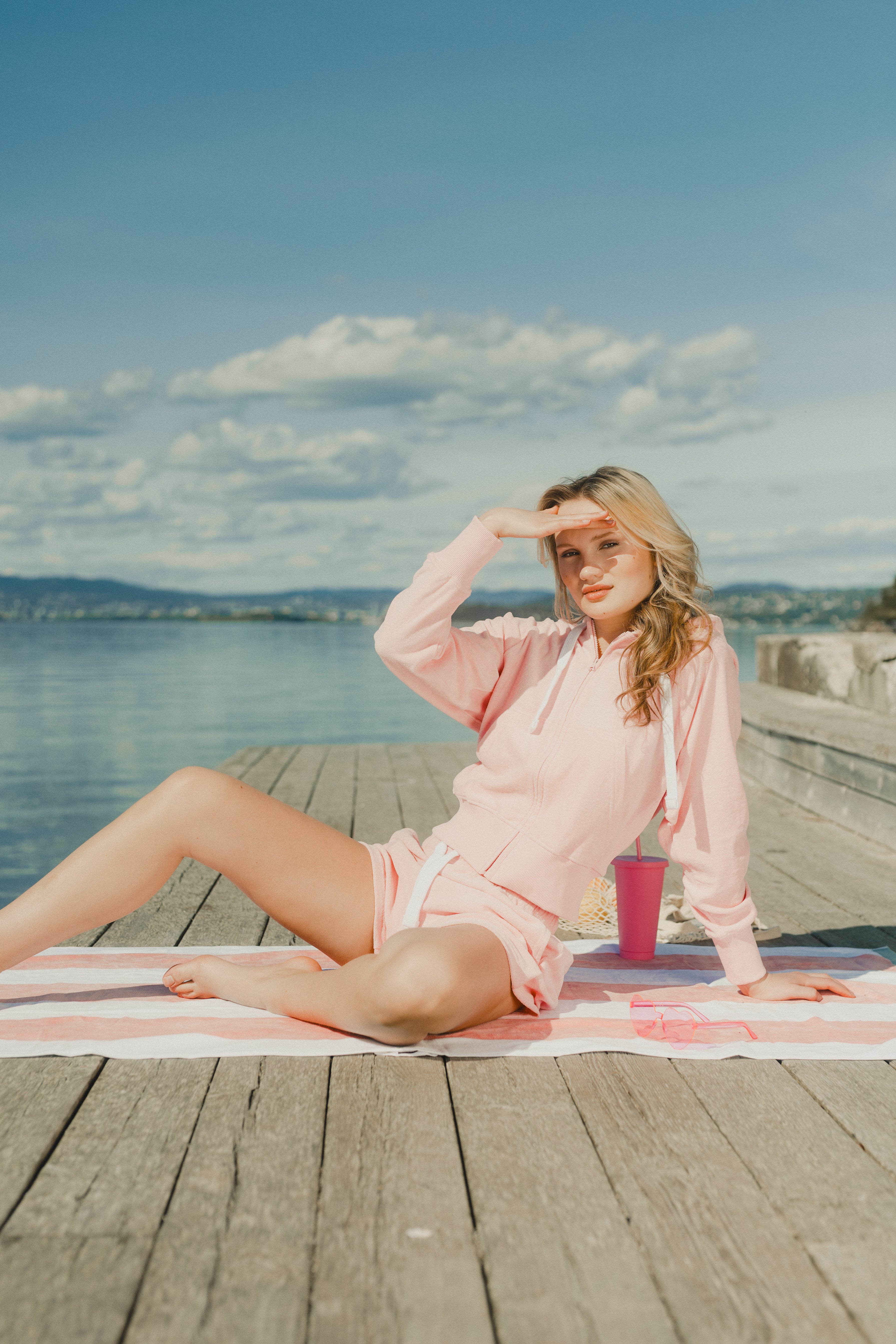 Sweatpant Girl Terry Pink Crush