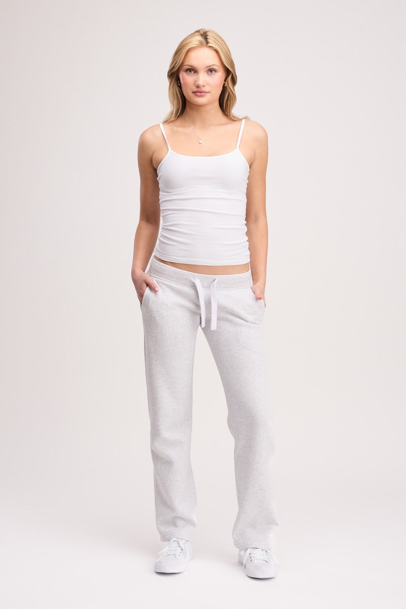 Sweatpant Girl Straight low waist Light Grey
