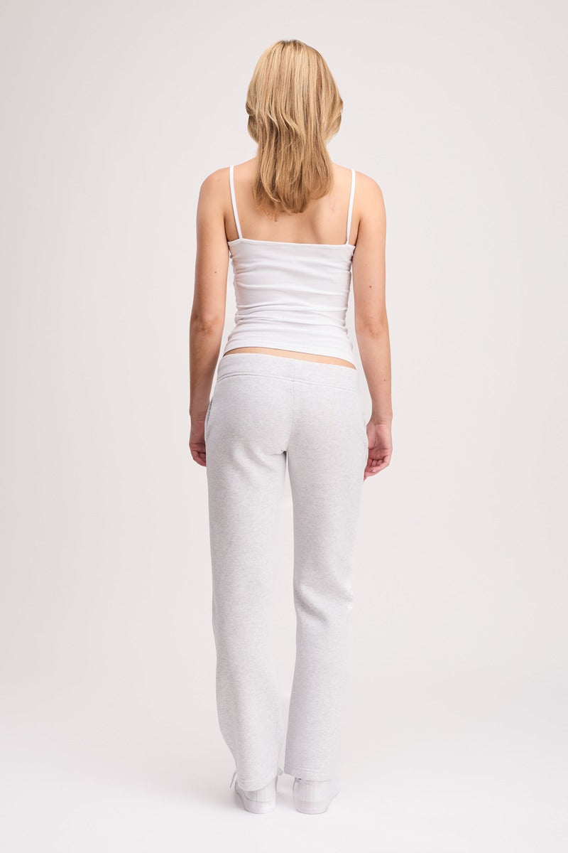 Sweatpant Girl Straight low waist Light Grey