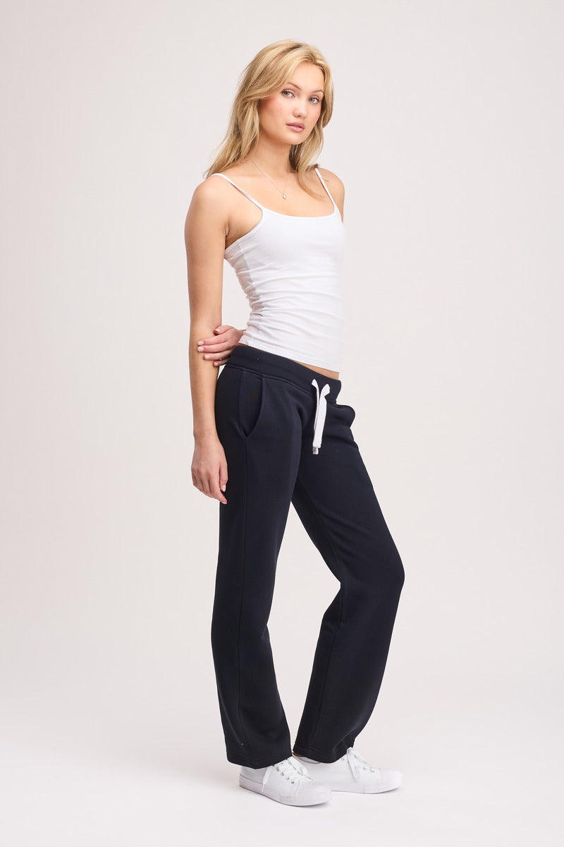 Sweatpant Girl Straight low waist Navy