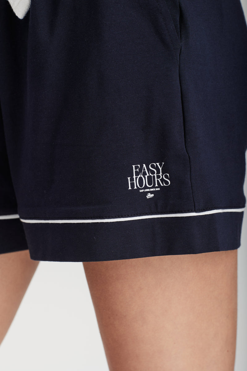 Easy Hours Pyjamas Girl shorts navy