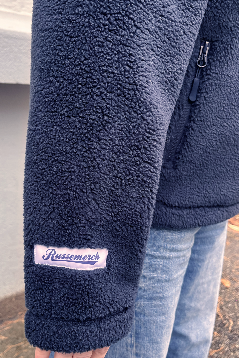 Plush Fleece Hoodie Navy