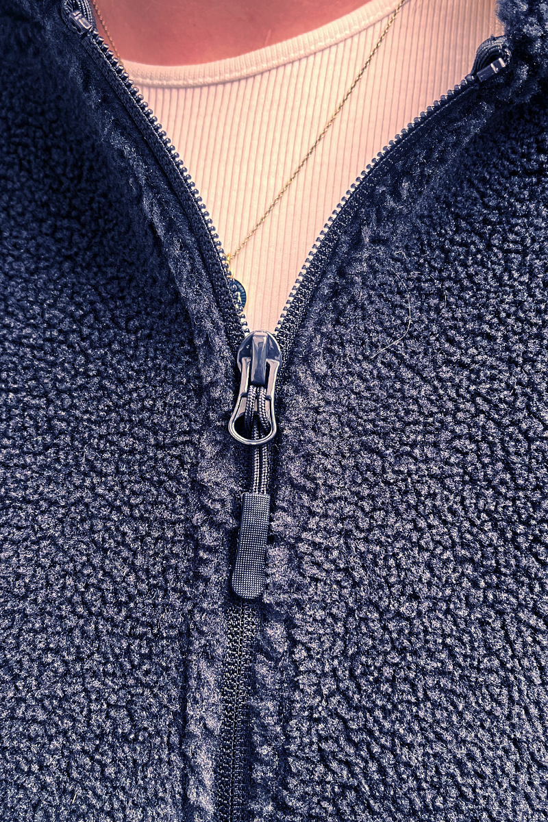 Plush Fleece Hoodie Navy