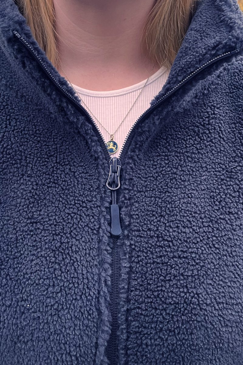 Plush Fleece High Neck Navy